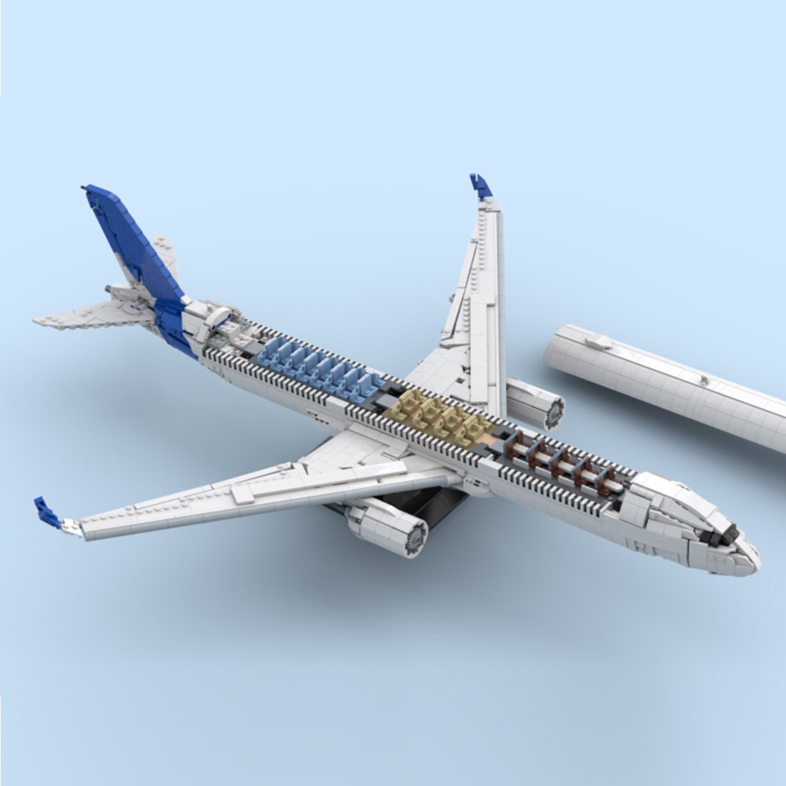 A350-1000 Factory Livery Widebody Airliner Building Blocks-LesDiy-Building Blocks-