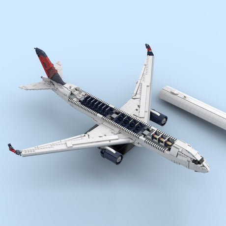 A350-900 U.S. Livery Widebody Airliner Building Blocks-LesDiy-Building Blocks-