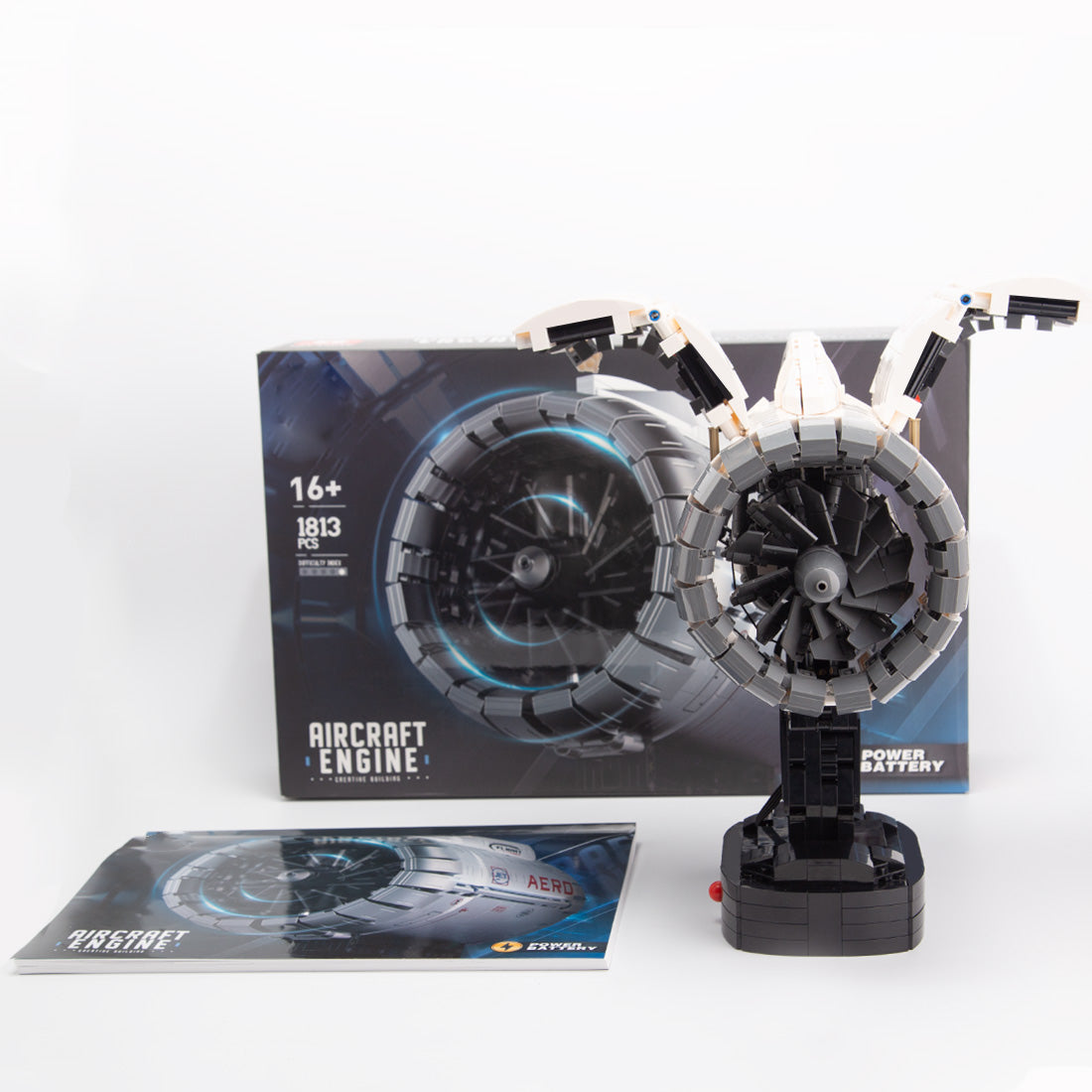 Mocsage Turbo Aircraft Engine Building Blocks Set