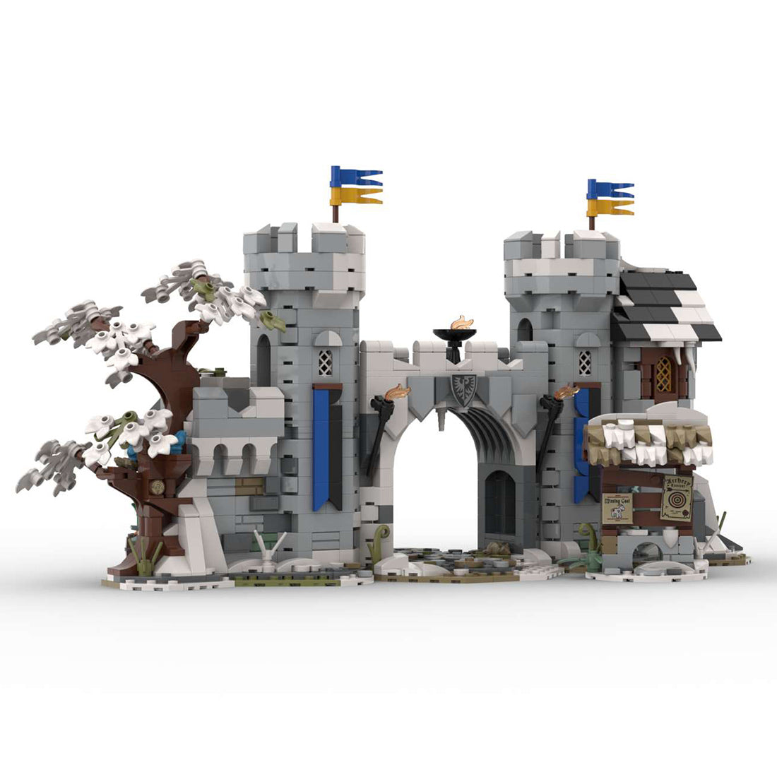 MOC-237647 Medieval Twin Tower City Gate Building Blocks