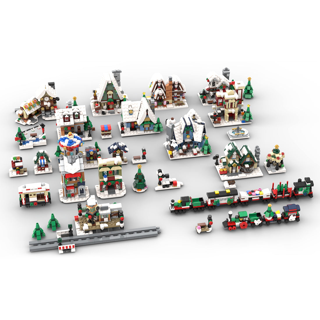 MOC-124484 Winter Village Street View Building Blocks