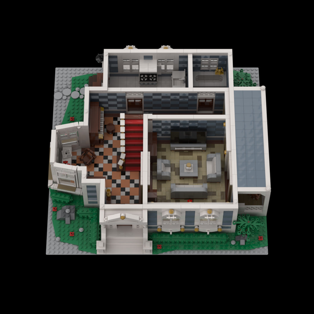Victorian French Estate European Villa Building Blocks
