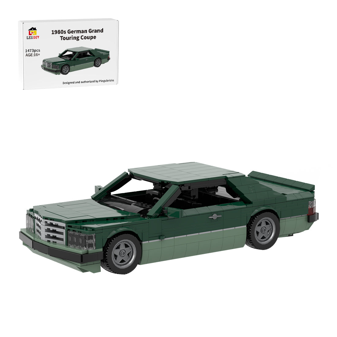 1980s German Grand Touring Coupe Building Blocks (gobricks)