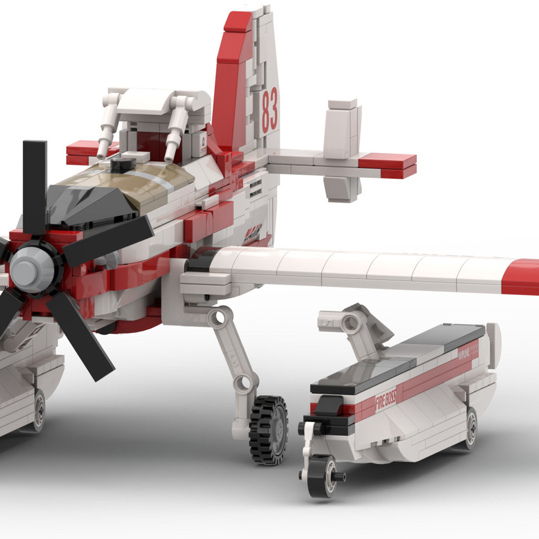 AT-802F Fire Boss Tanker 83/97 Amphibious Firefighting Plane Building Blocks