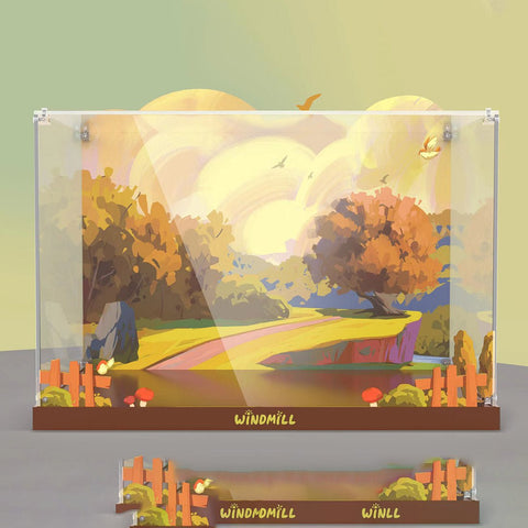 Acrylic Display Box Dust Cover for Dutch Windmills - Without Block Set - LesDiy - 