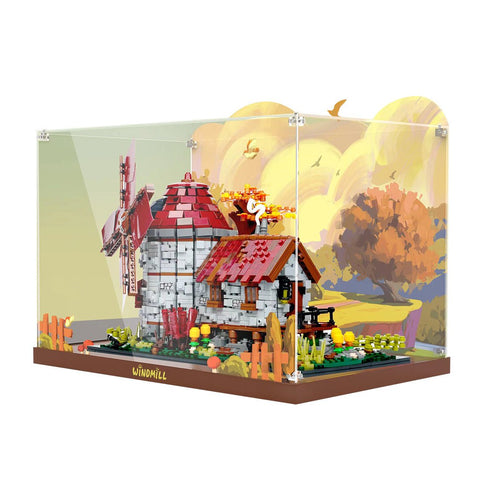Acrylic Display Box Dust Cover for Dutch Windmills - Without Block Set - LesDiy - 