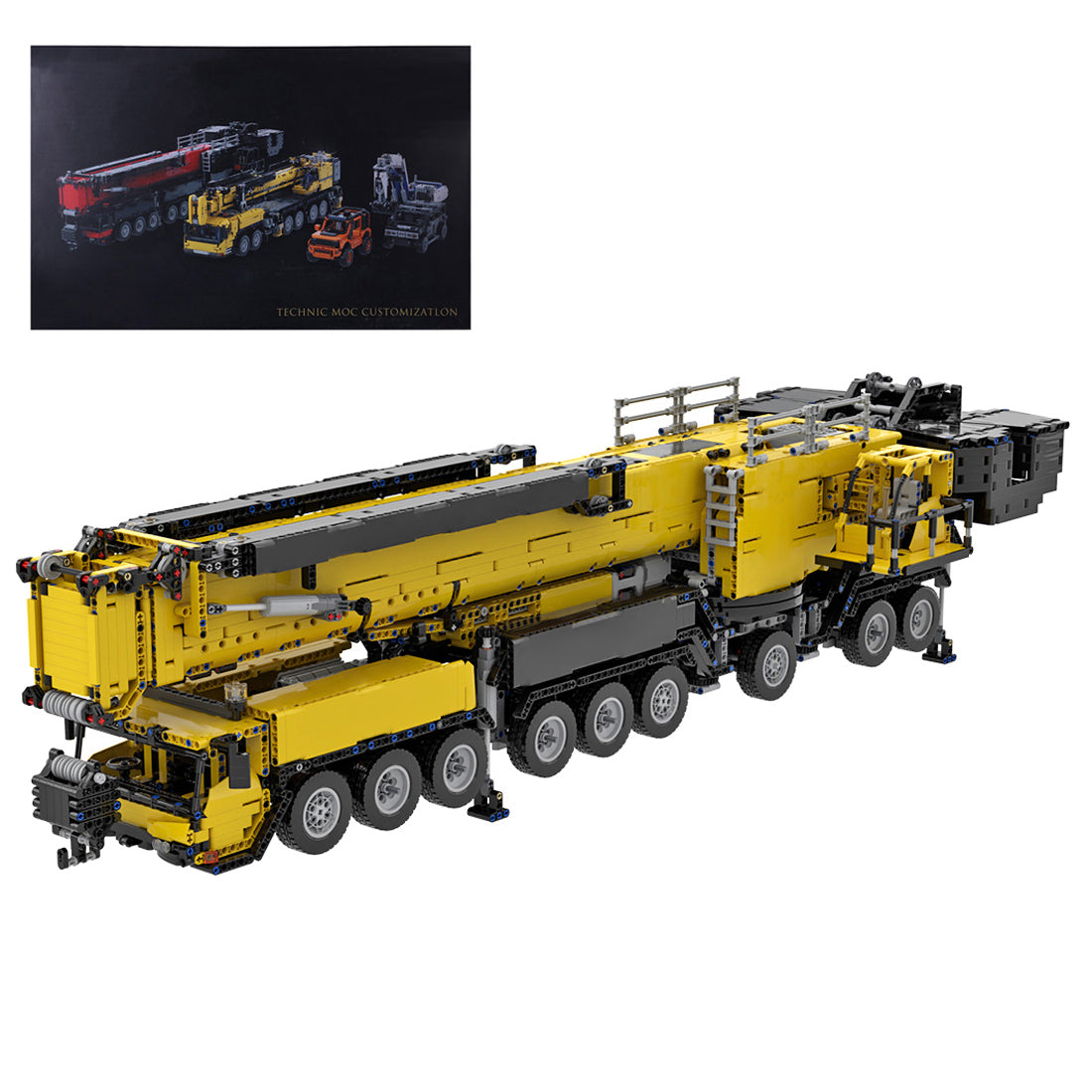 MOC Small Particles V3.0 1:20 2.4G RC Mobile LTM1750-9.1 All-terrain Crane Building Blocks