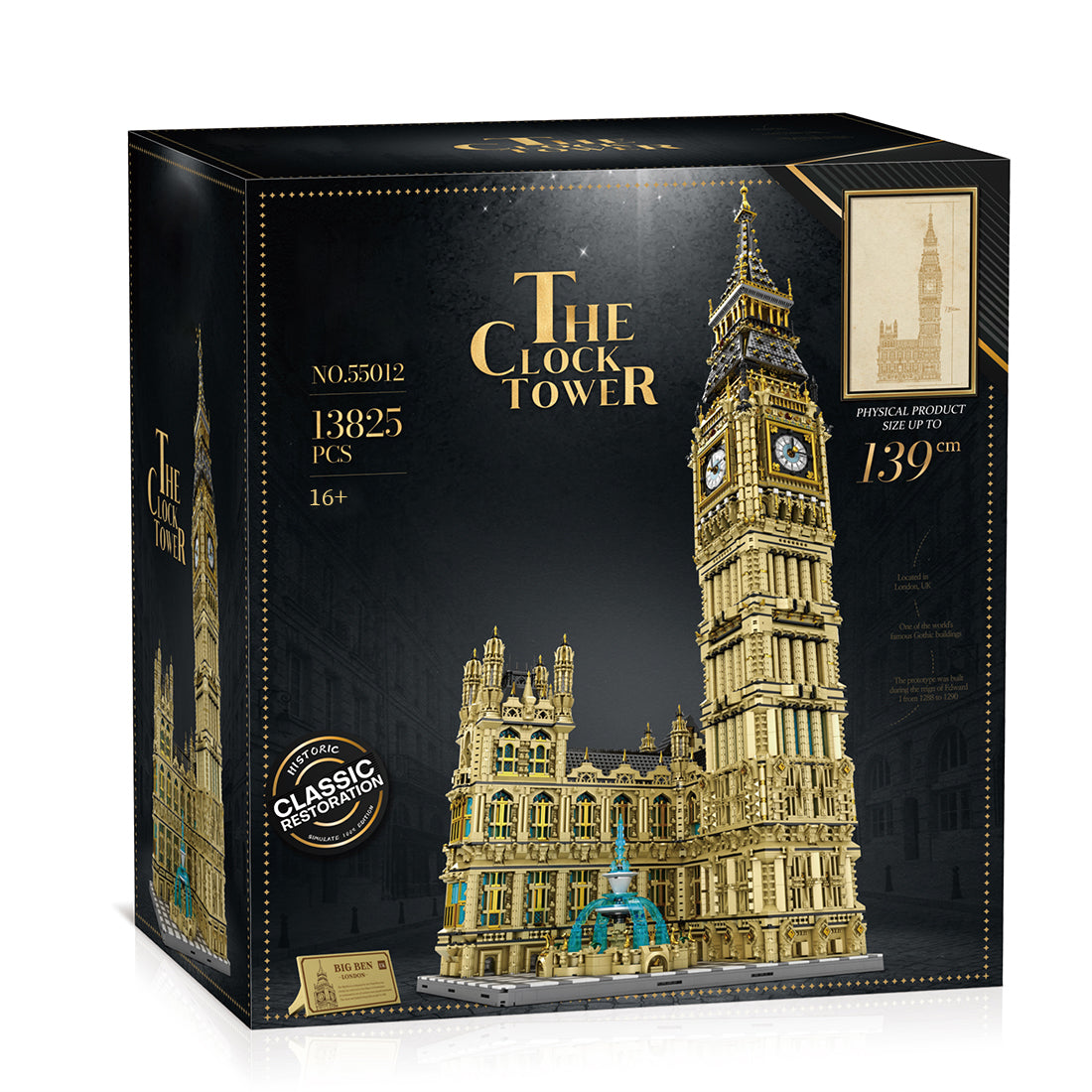 Famous British Landmark Clock Tower Building Blocks