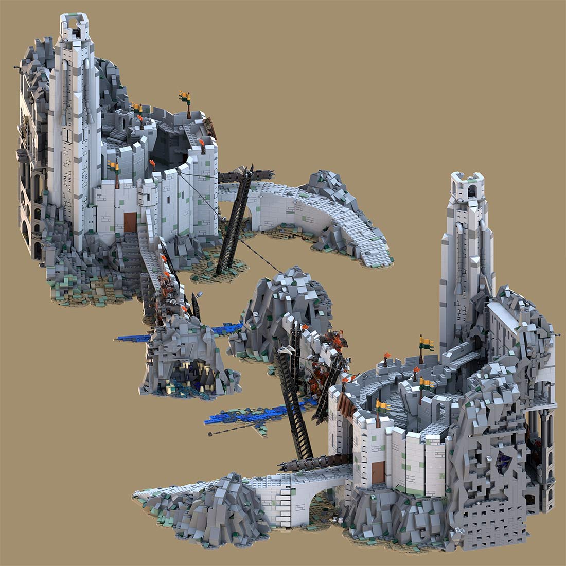 MOC-234842 Fortress Valley Scene Helm’s Deep Building Blocks