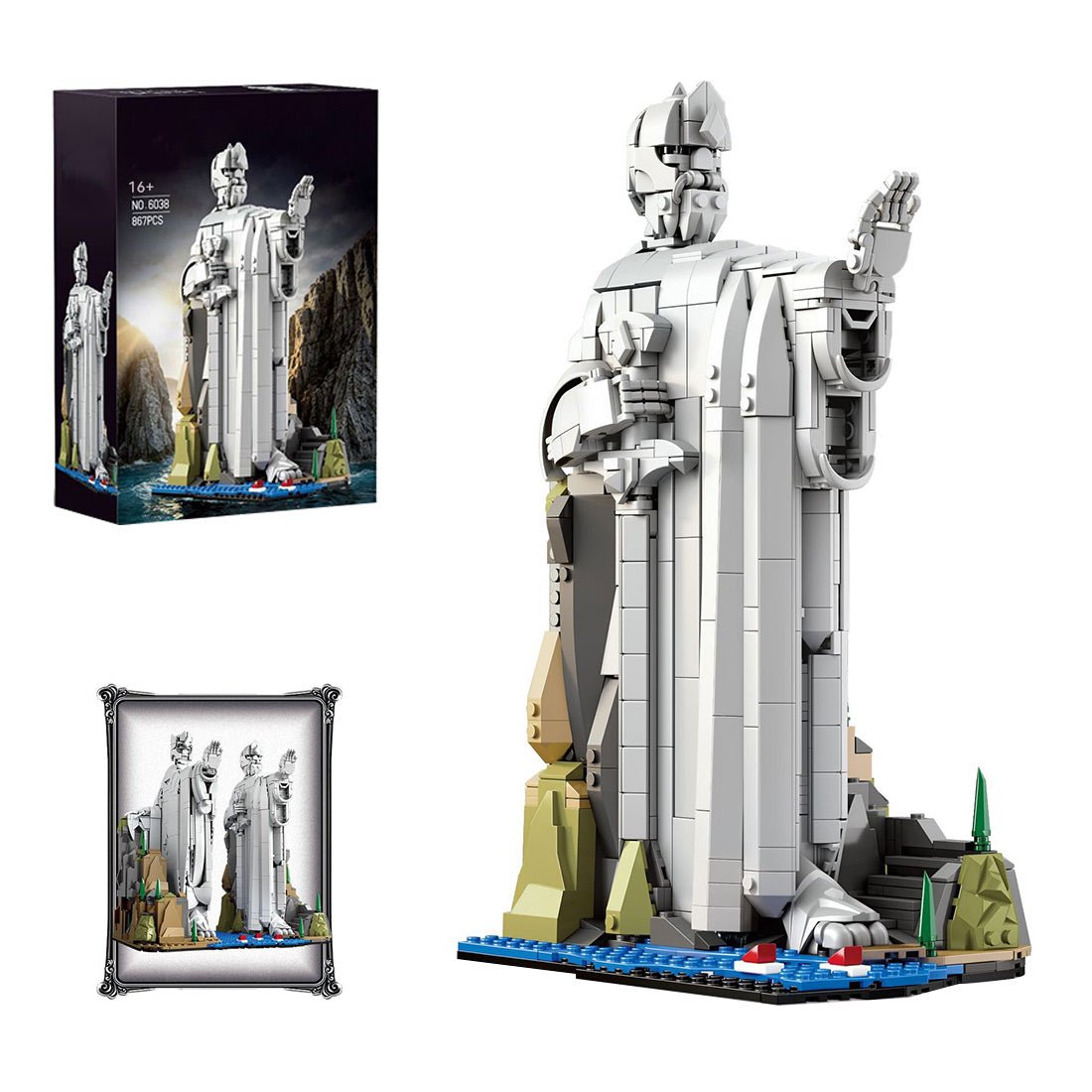 Argonath Stone Statue II Building Blocks-LesDiy-Building Blocks-