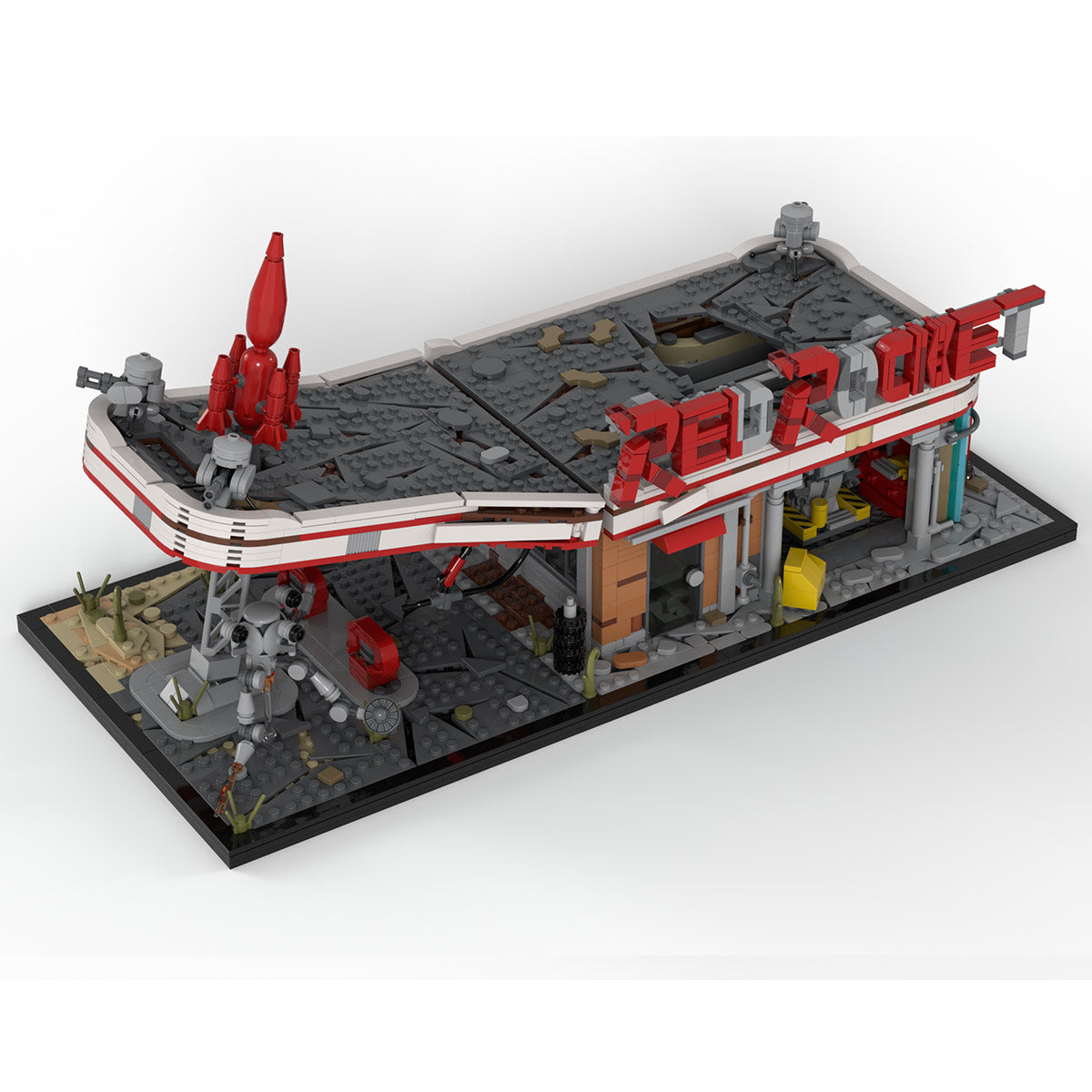 MOC-207430 Fallout Red Rocket Gas Station Building Blocks