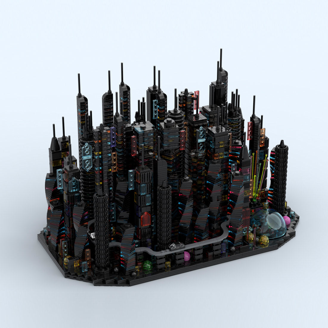 MOC-270096 Bay City Altered Carbon-Inspired Cyberpunk Microcity Building Blocks