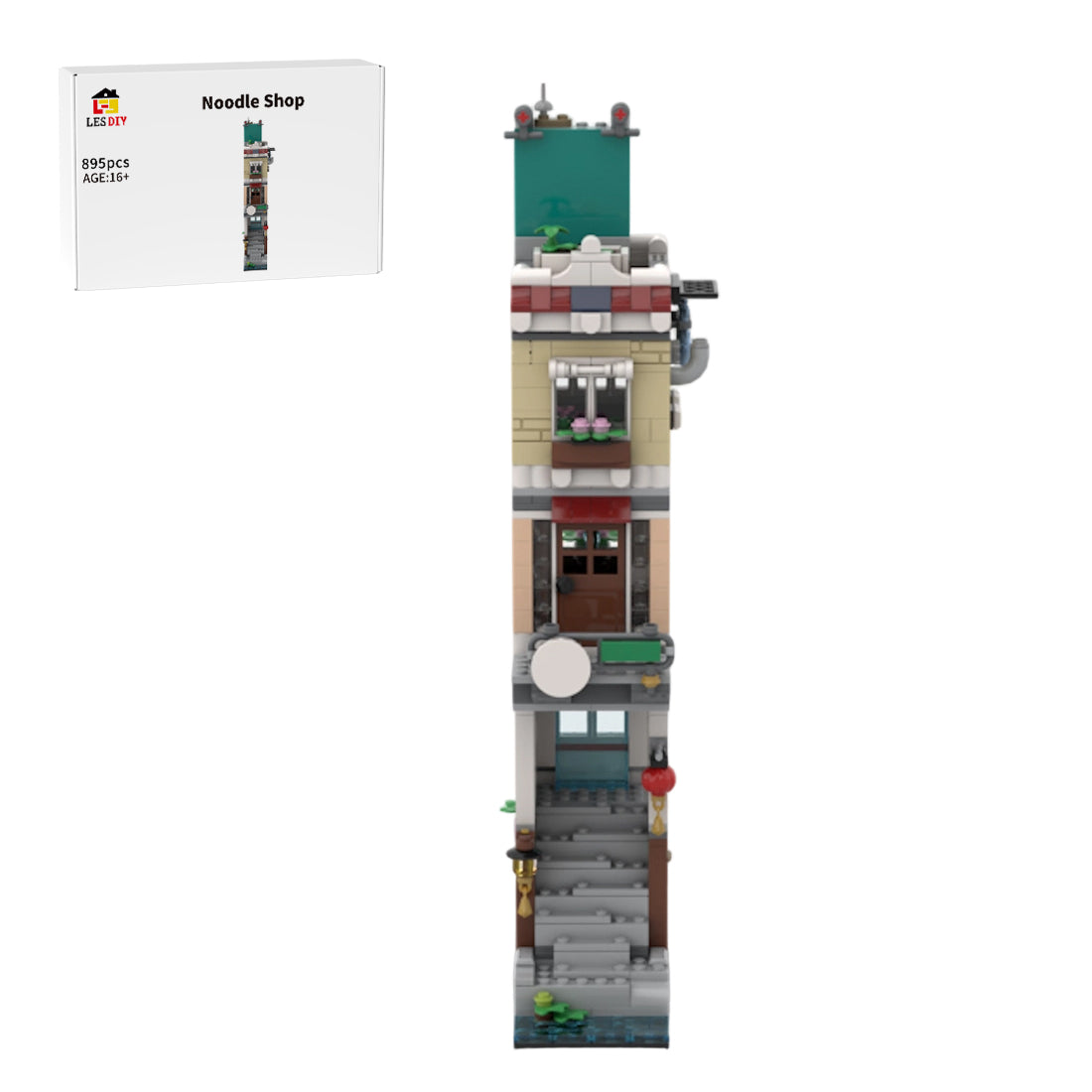 MOC-125588 Modular Noodle Shop Building Blocks