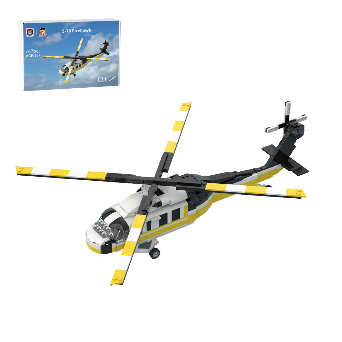 MOC-208046 S-70 Aerial Firefighting Helicopter Building Blocks
