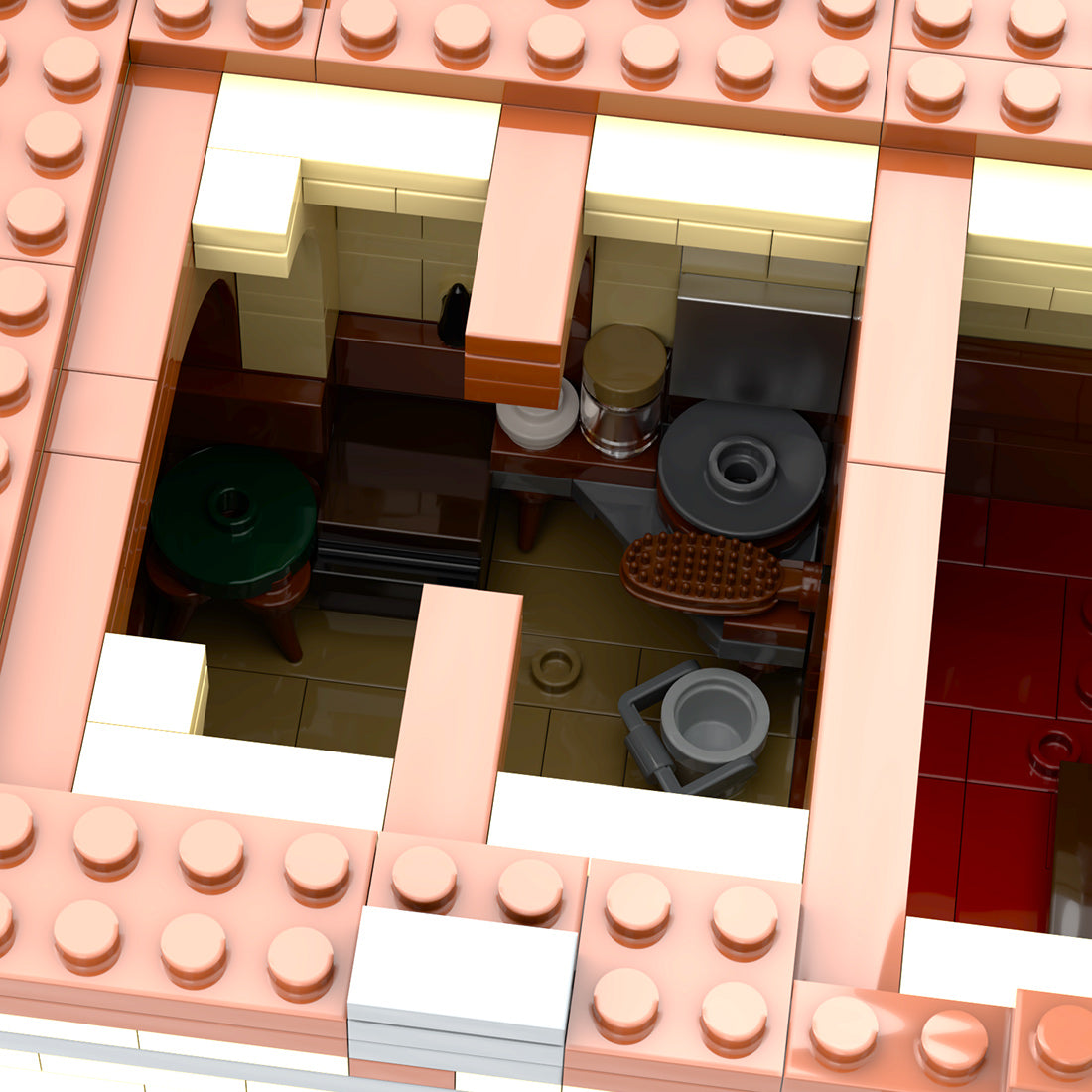 Medieval Cavern Dwelling Modular Section 3 Guest Bathroom Building Blocks