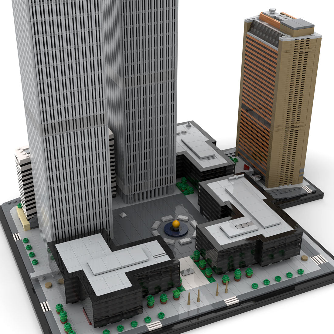 MOC-177998 World Trade Center Complex 1:800 Scale Building