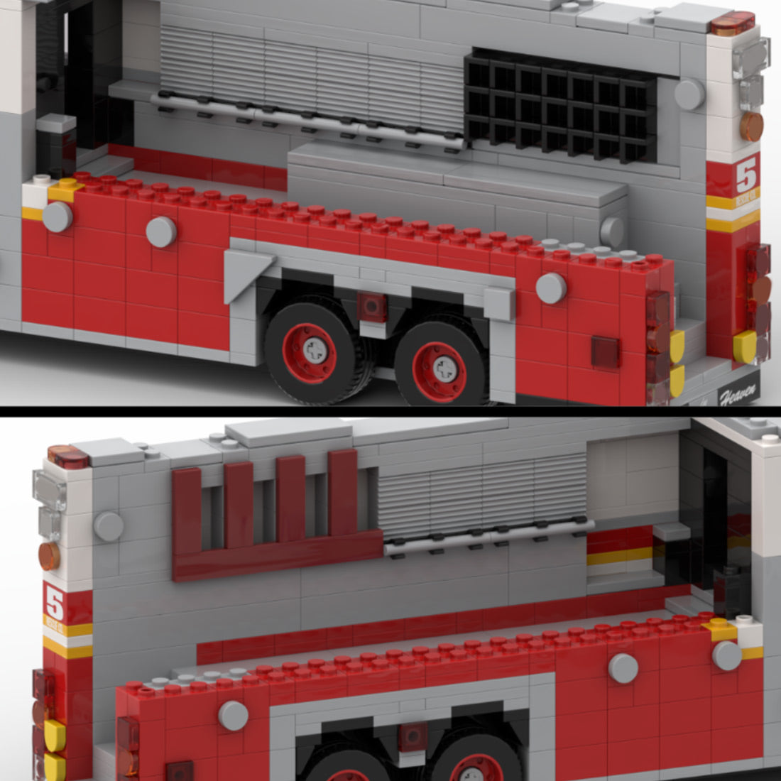 MOC-277134 1996 HME 1871 Saulsbury FDNY Rescue 5 Heavy Rescue Truck Building Blocks