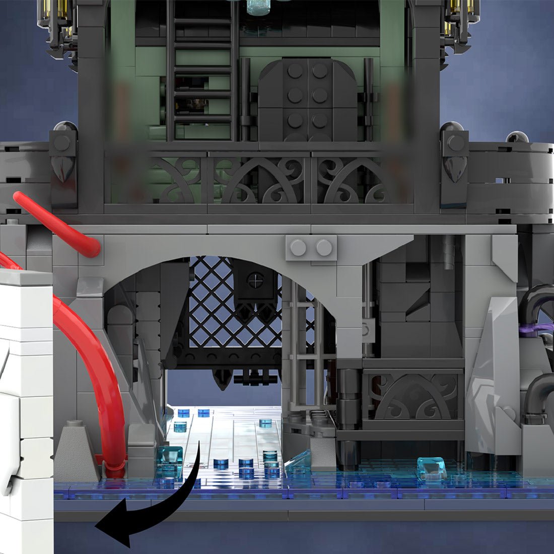 Black Pirate Watchtower Building Blocks-LesDiy-MOC-