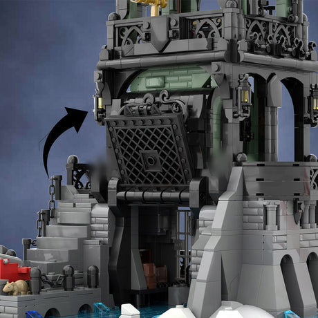 Black Pirate Watchtower Building Blocks-LesDiy-MOC-