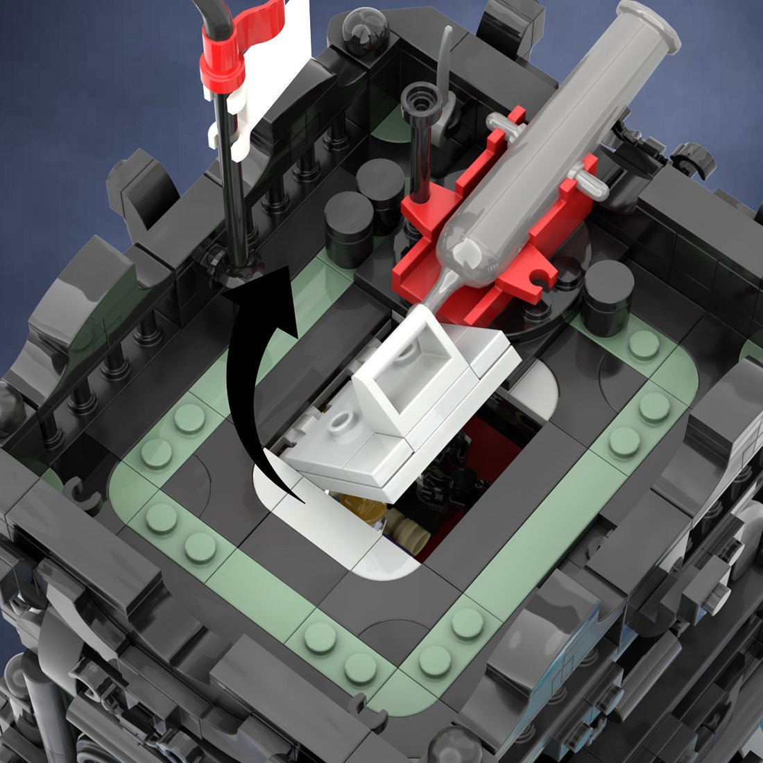 Black Pirate Watchtower Building Blocks-LesDiy-MOC-