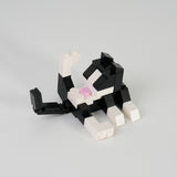 Black & White Grooming Kitten Building Blocks - LesDiy - 