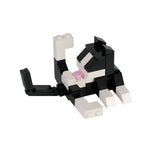 Black & White Grooming Kitten Building Blocks - LesDiy - 