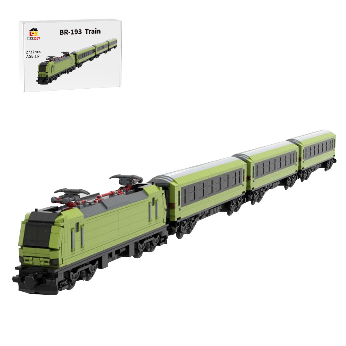 BR - 193 Electric Locomotive Building Blocks (Static Version) - LesDiy - Locomotive