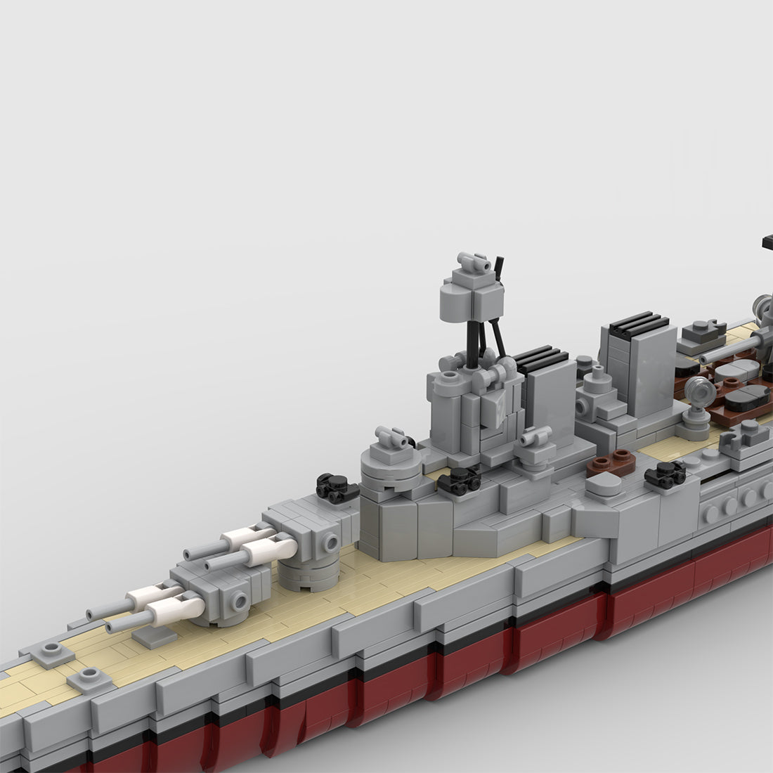 1/485 Scale WWII British Hood Battlecruiser Military Building Blocks