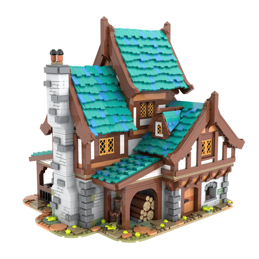 MOC-235629 Drunken Dragon Medieval Tavern Building Blocks