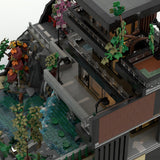 MOC-264460 Modern Japanese Waterfall Villa Building Blocks