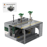MOC-129272 Modular Urban Transit Station with Rooftop Greenery Building Blocks