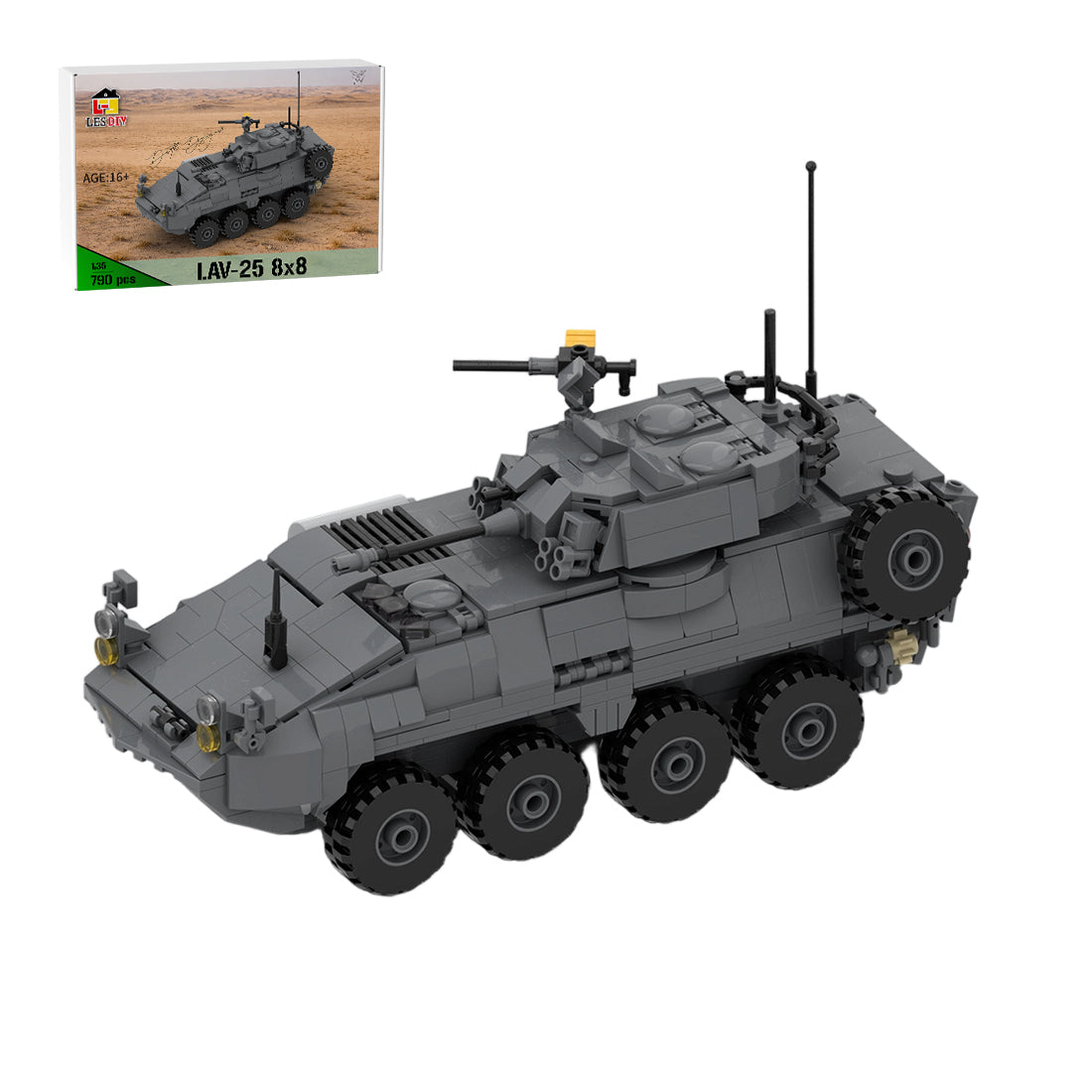 MOC-259577 8x8 Light Armoured Vehicle - 1:35 Scale Building Blocks