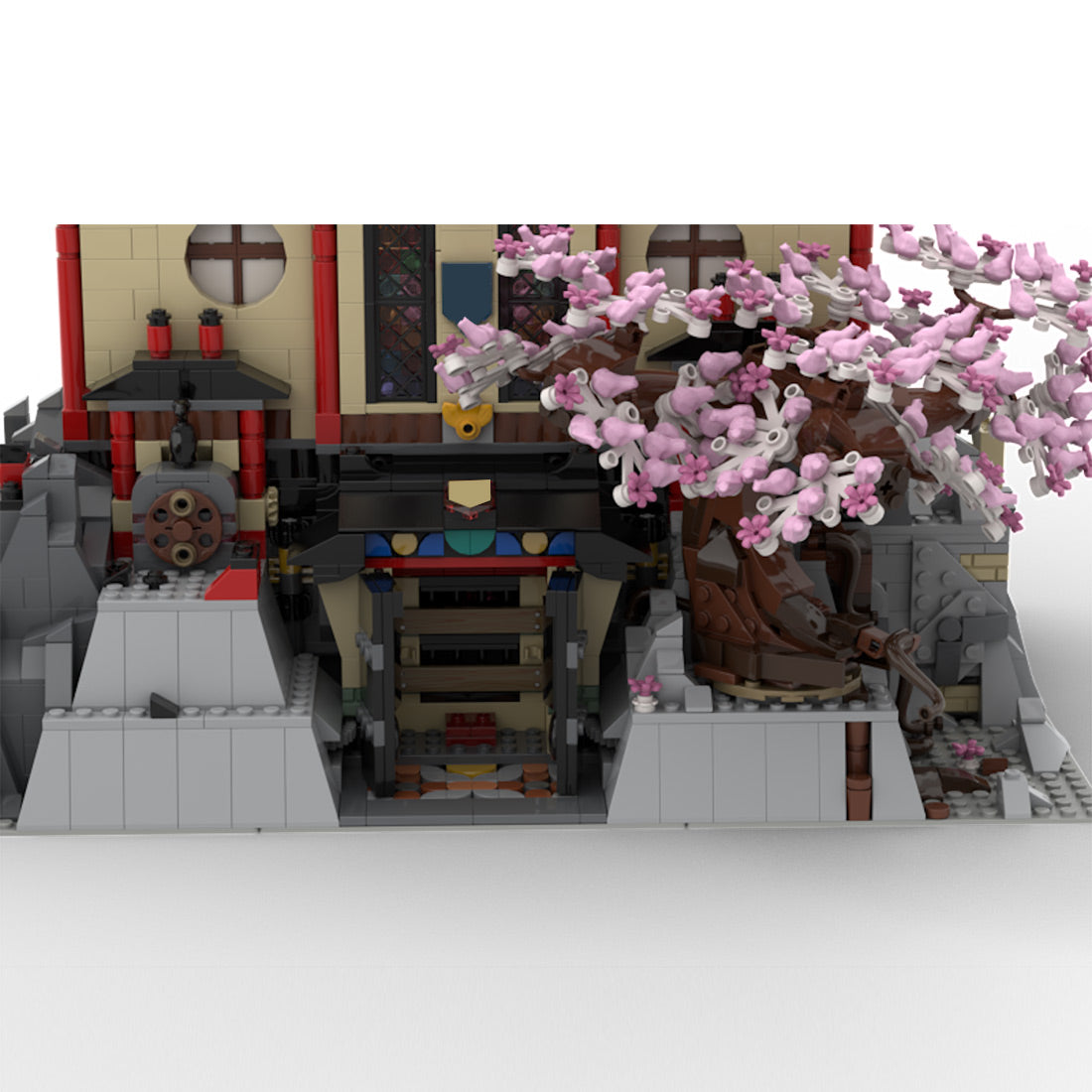 MOC-124852 East Asian Ancient Shrine Tower Building Blocks
