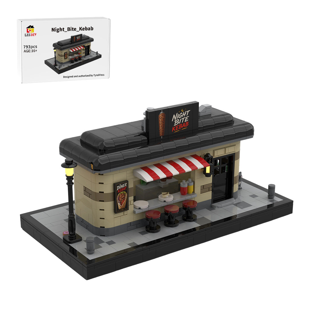 Street View Nightlife Series Night Bite Modular Building Blocks