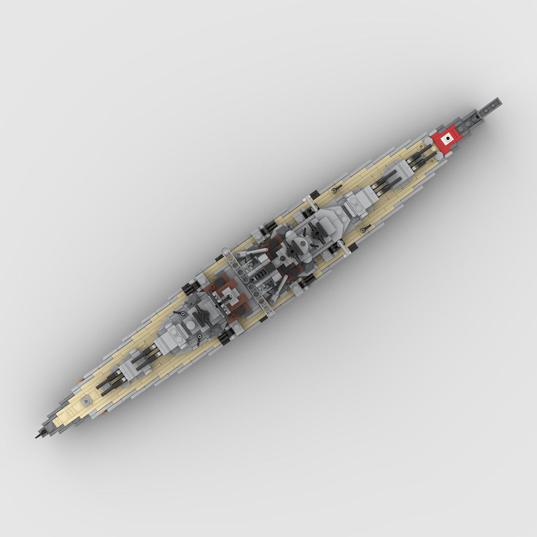 1/485 Scale WWII German Bismarck Military Building Blocks