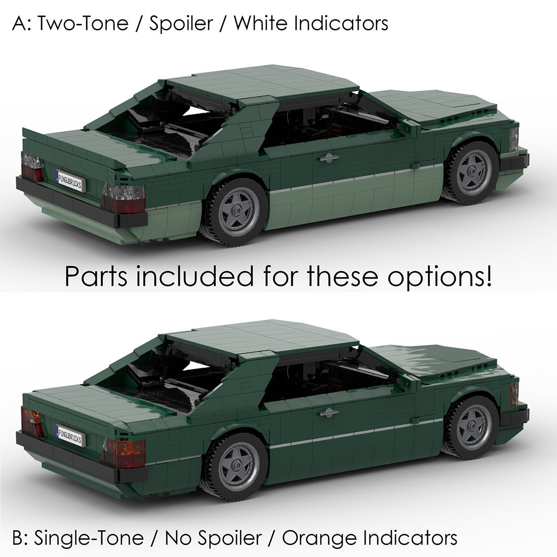 1980s German Grand Touring Coupe Building Blocks (gobricks)