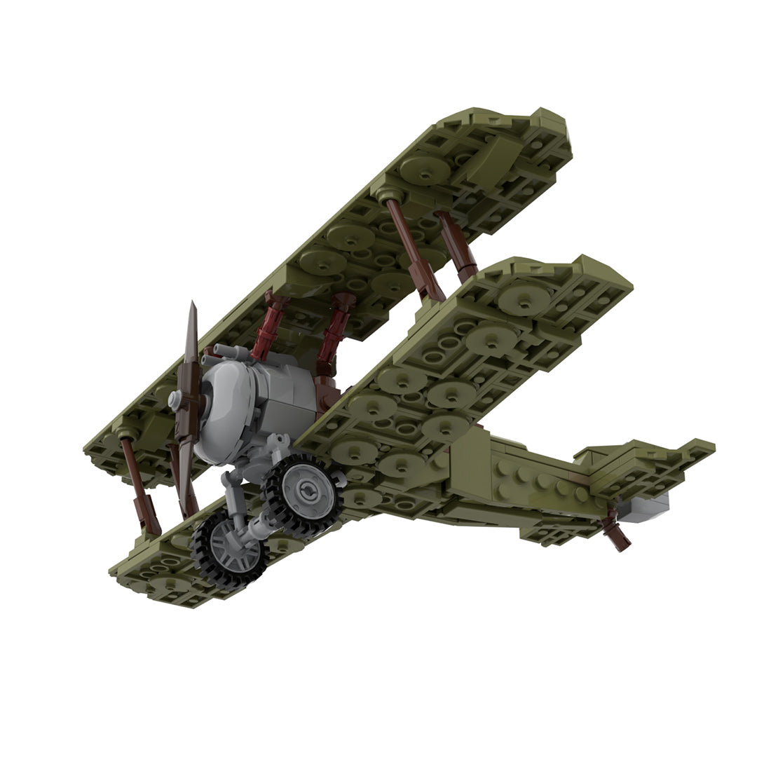 Vintage Military Biplane Building Blocks