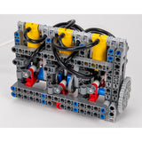 MOC-157730 + MOC-164704 3-Cylinder Pneumatic Engine & Hand Pump Building Blocks