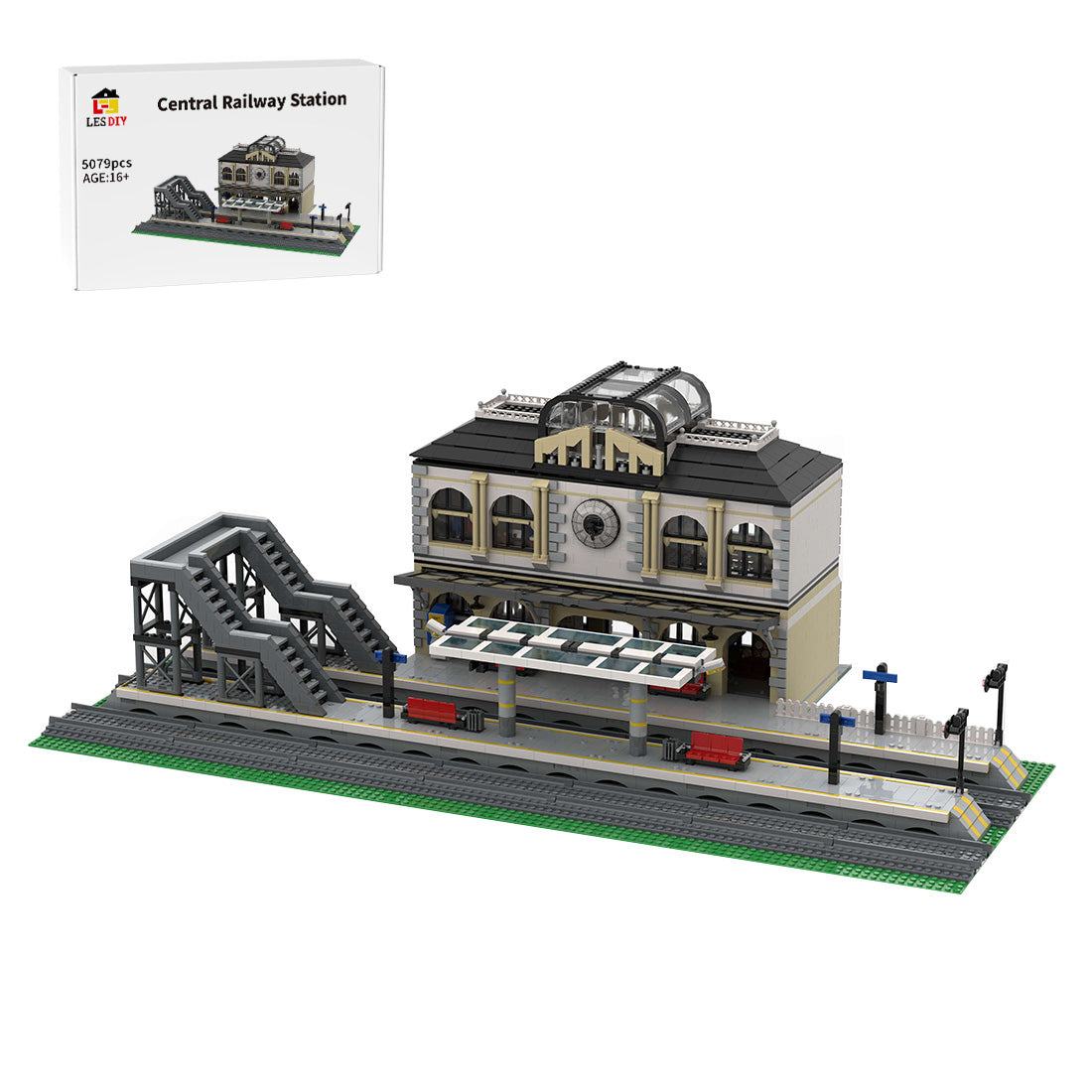 MOC-262134 Grand Central Modular Train Station & Platform Expansion Building Blocks