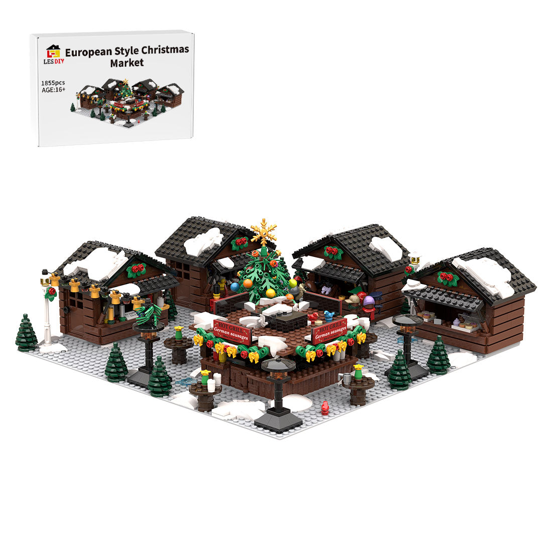 MOC-201458 European Style Christmas Market Building Blocks