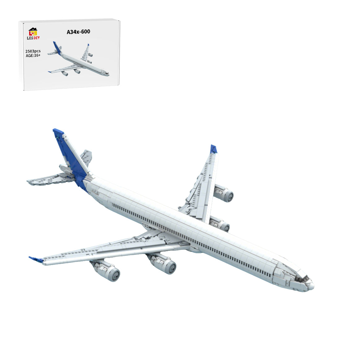 MOC-236336 Airbus A340-600 Factory Livery Building Blocks