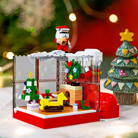 Christmas Cottage Model Pen Container Ornament Building Blocks - LesDiy - 