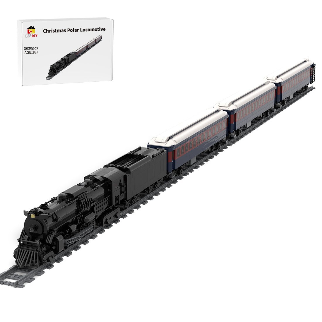 Christmas Polar Locomotive Building Blocks - LesDiy - Locomotive