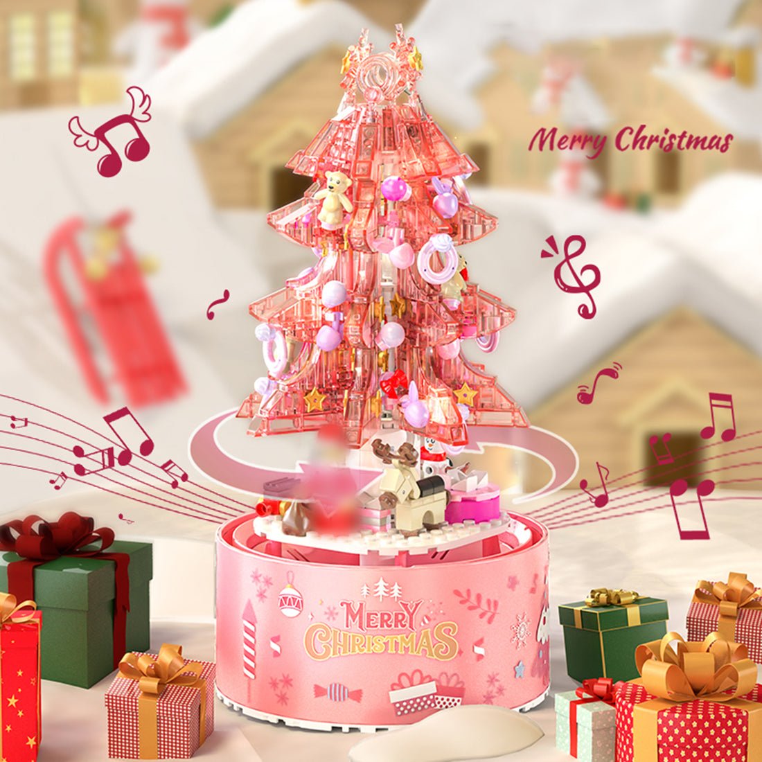 Christmas Spinning Music Box with Light - LesDiy - 