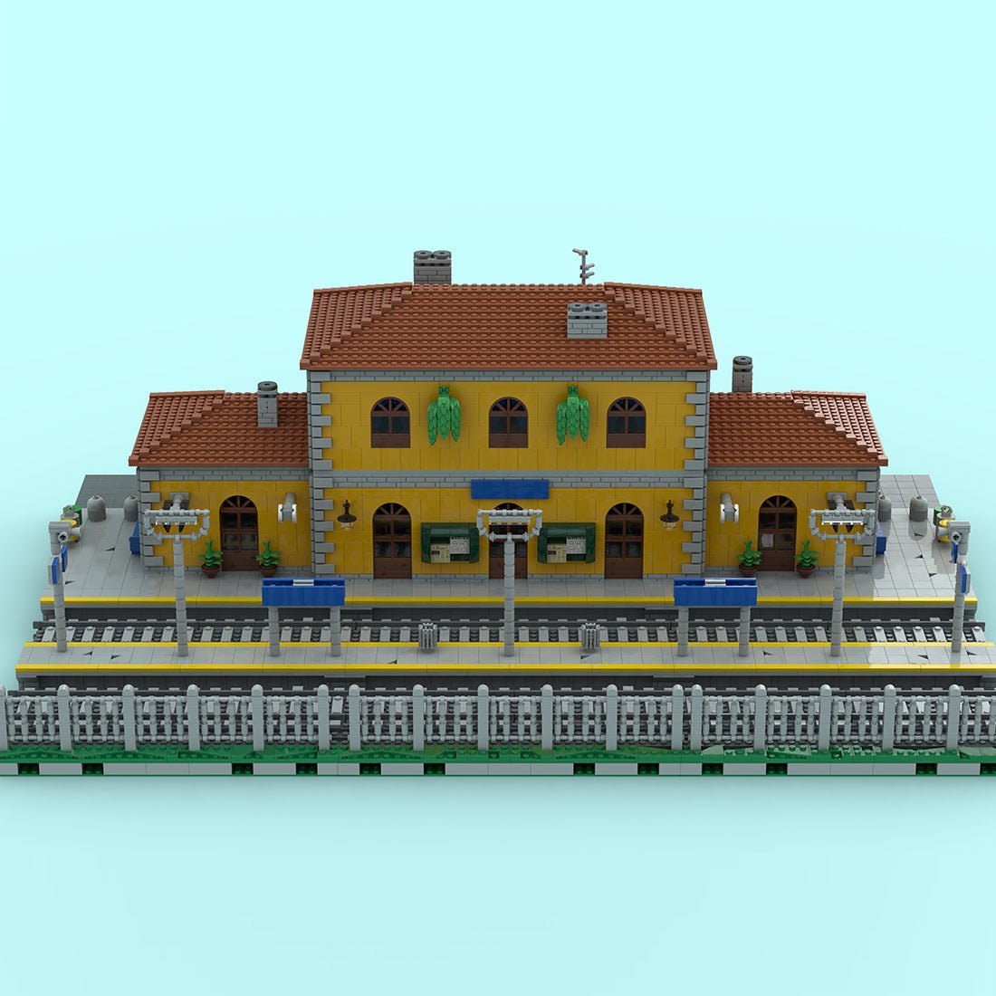 Classic Italian Train Station Building Blocks-LesDiy-Building Blocks-