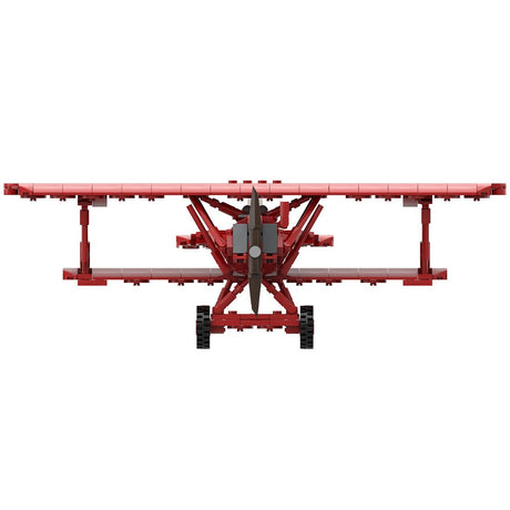 Classic Red Biplane Building Blocks-LesDiy - 