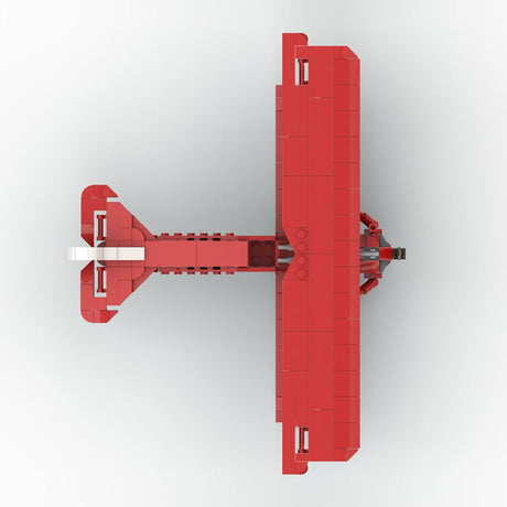 Classic Red Biplane Building Blocks-LesDiy - 