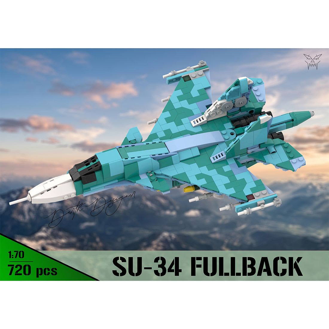 MOC-258274 Sukhoi Su-34 Fighter Bomber - 1:70 Scale Building Blocks