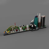 Street Scene MOC Los Angeles City Skyline Building Blocks