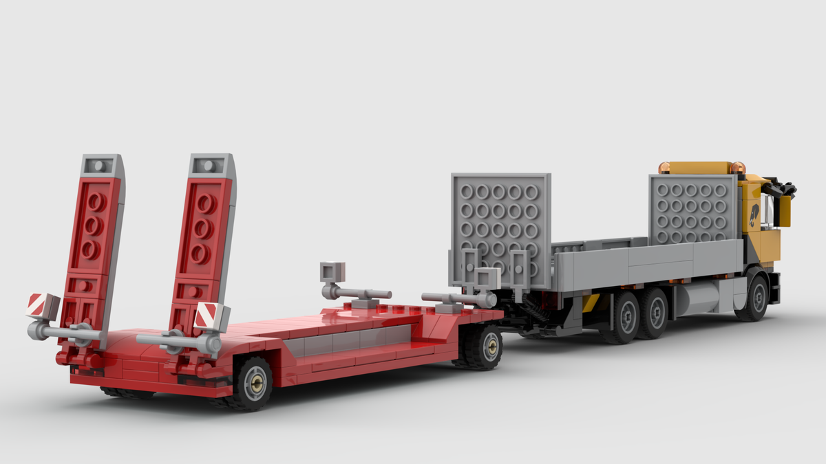 MOC-264405 6x4 Truck & Low-Bed Trailer Building Blocks